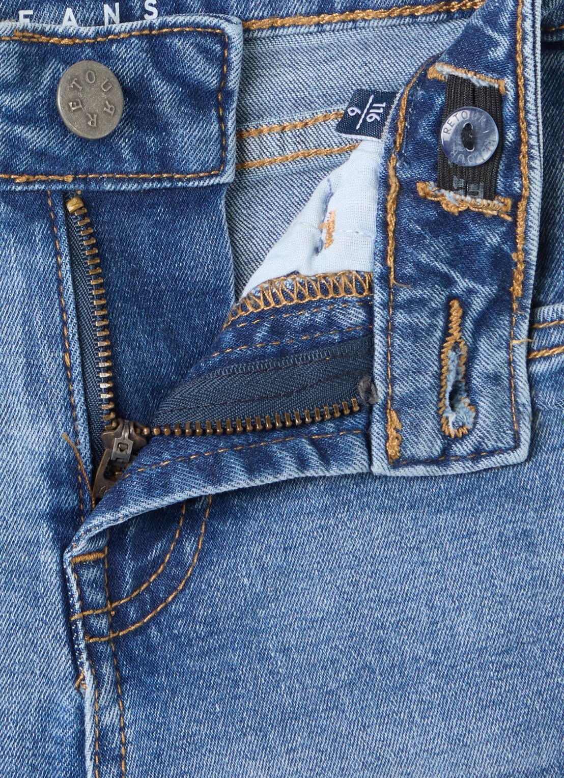 Retour Jeans Celeste wide leg jeans met stretch - detail indigo