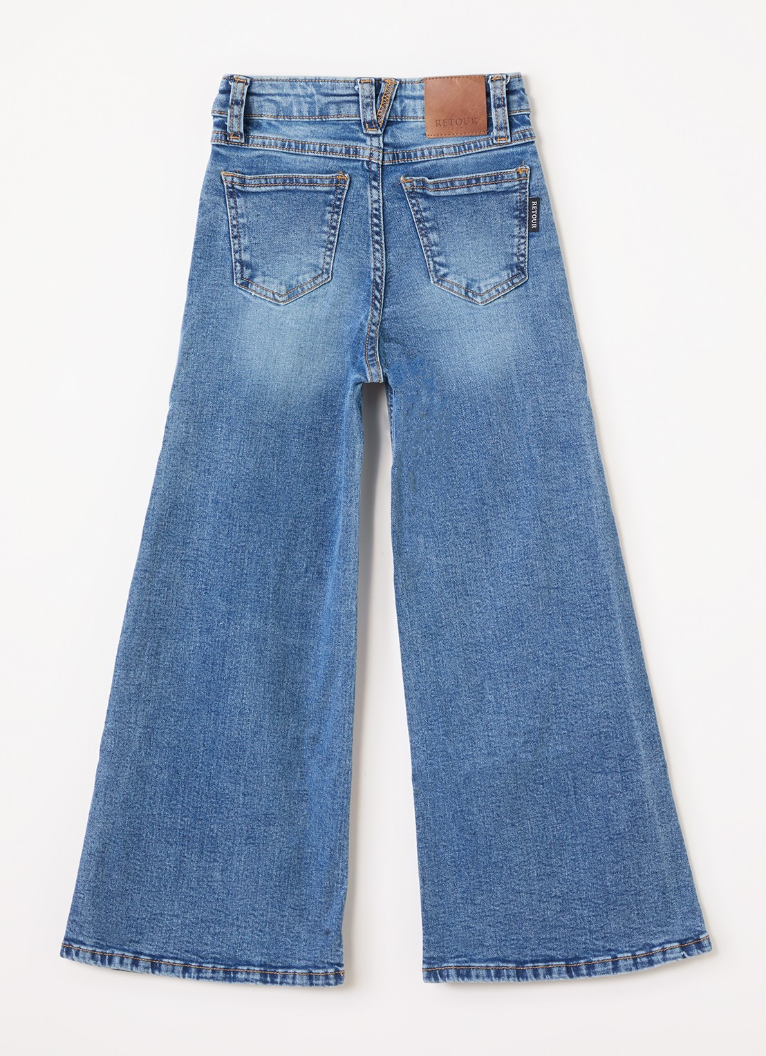 Retour Jeans Celeste wide leg jeans met stretch - voorkant 3 indigo