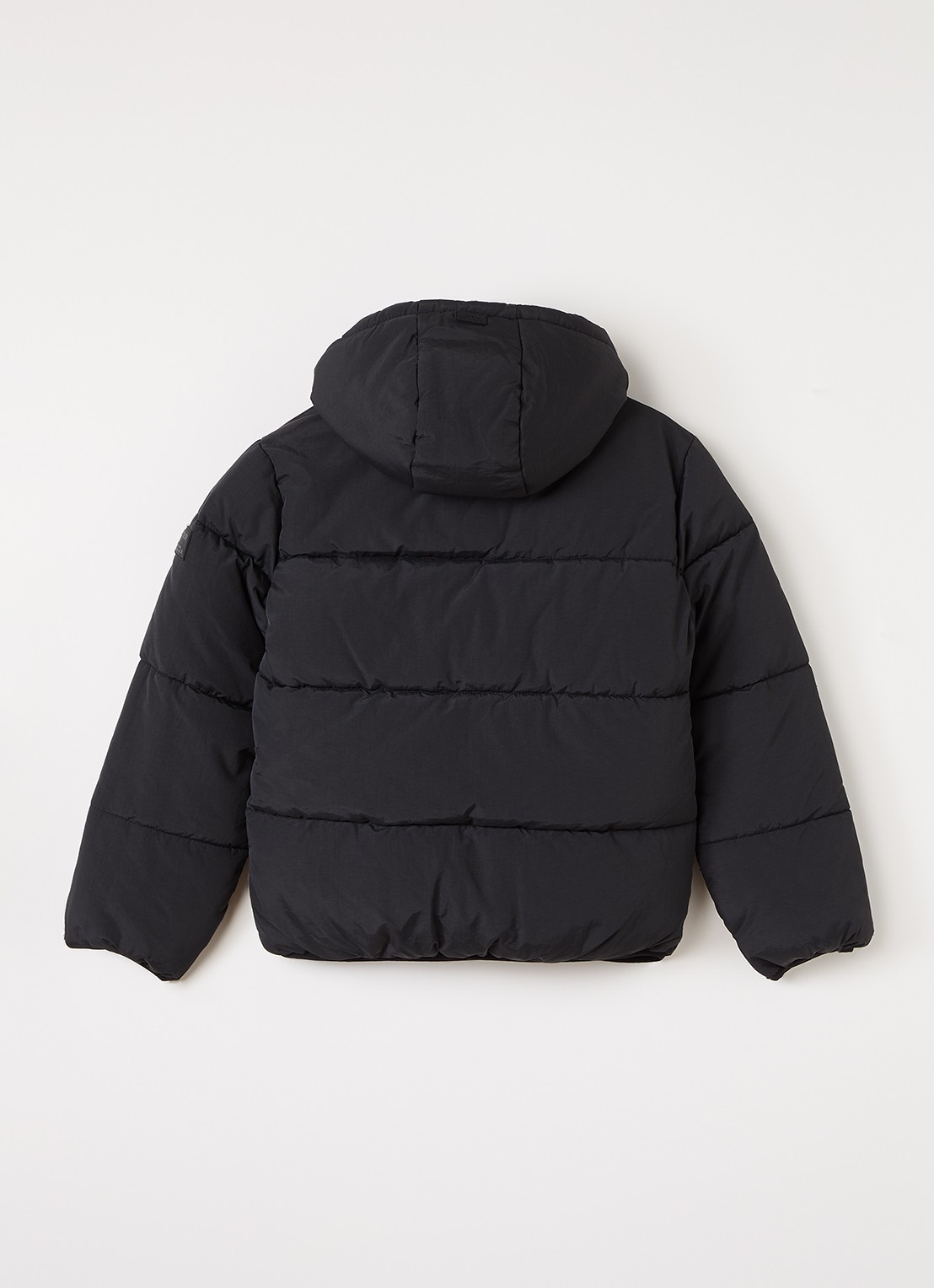 Retour Jeans Dominic puffer jack met capuchon - achterkant zwart