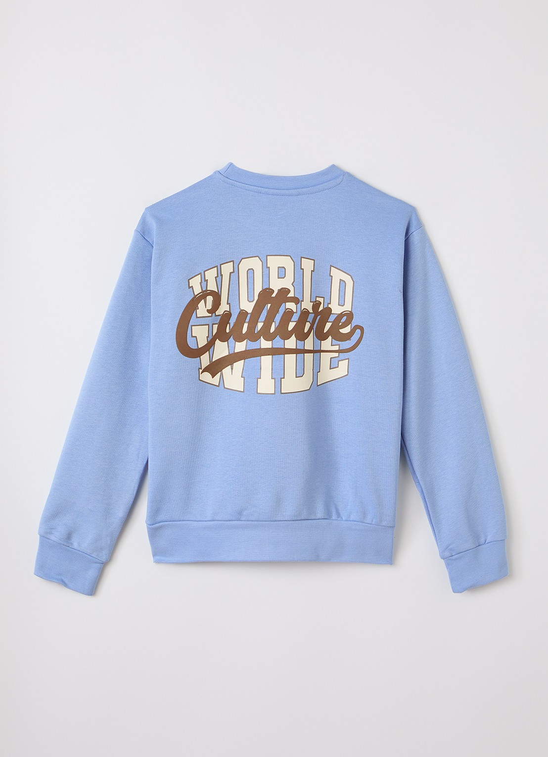 Retour Jeans Eelco sweater met logo- en backprint - voorkant 2 blauw