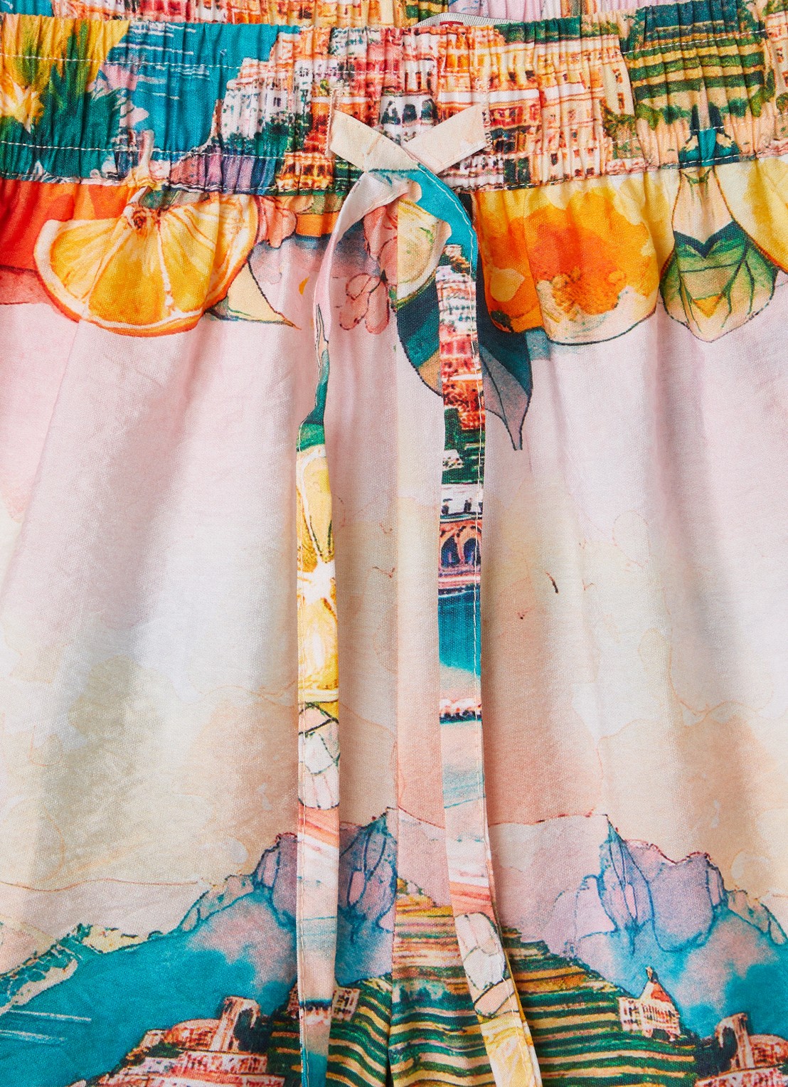 Retour Jeans Fee wide fit korte broek met print - detail 3 roze