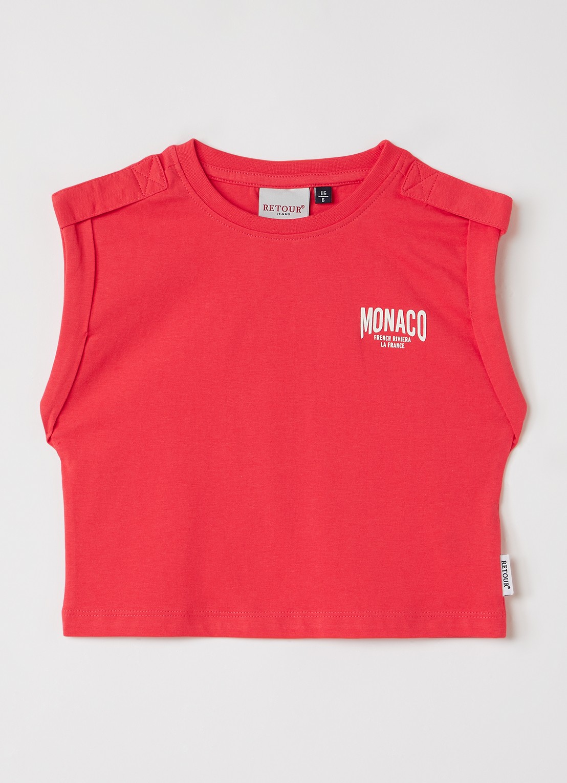 Retour Jeans Gerry T-shirt met front- en backprint - voorkant rood