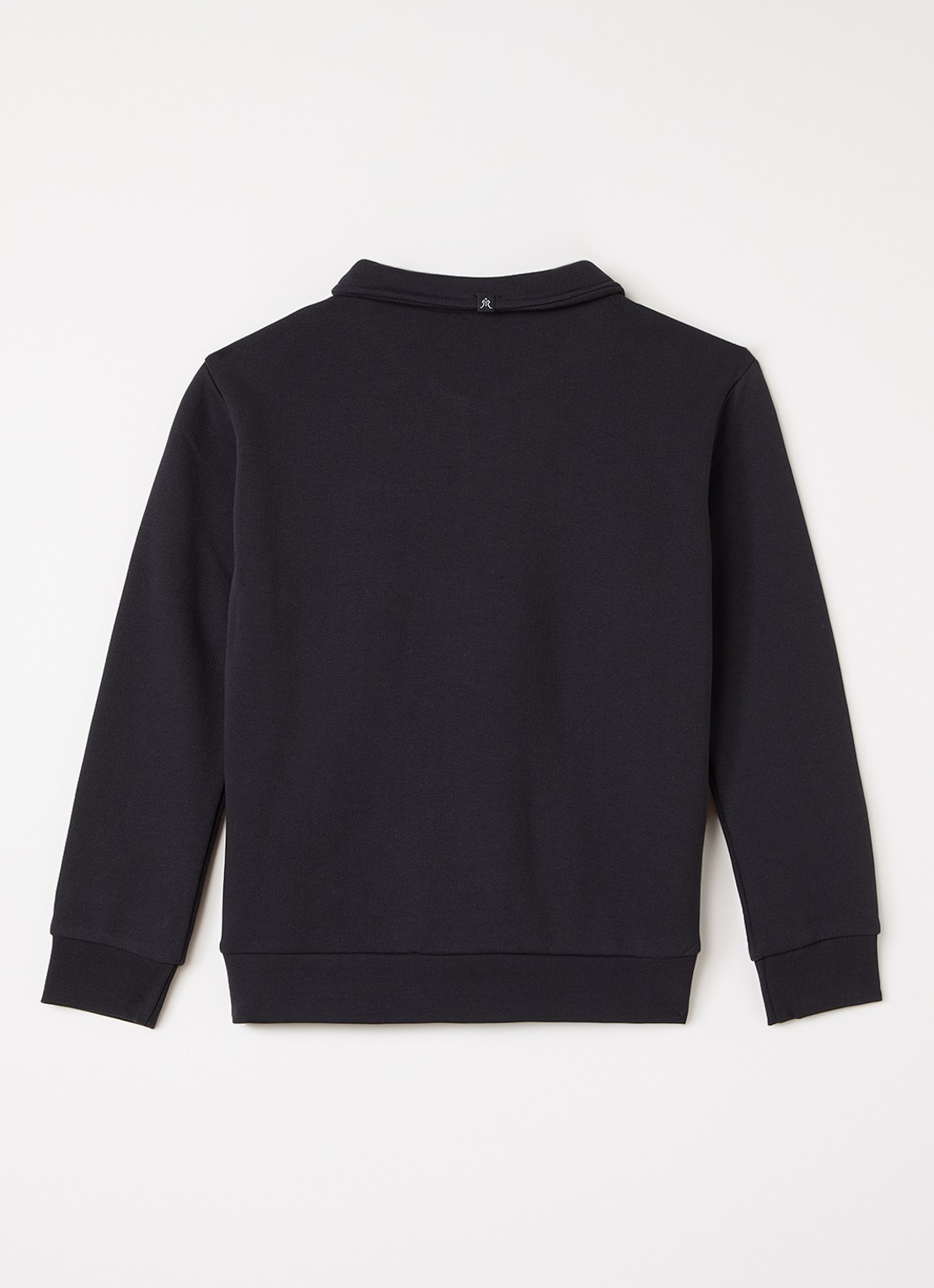 Retour Jeans Gino sweater met kraag en halve rits - voorkant 3 antraciet