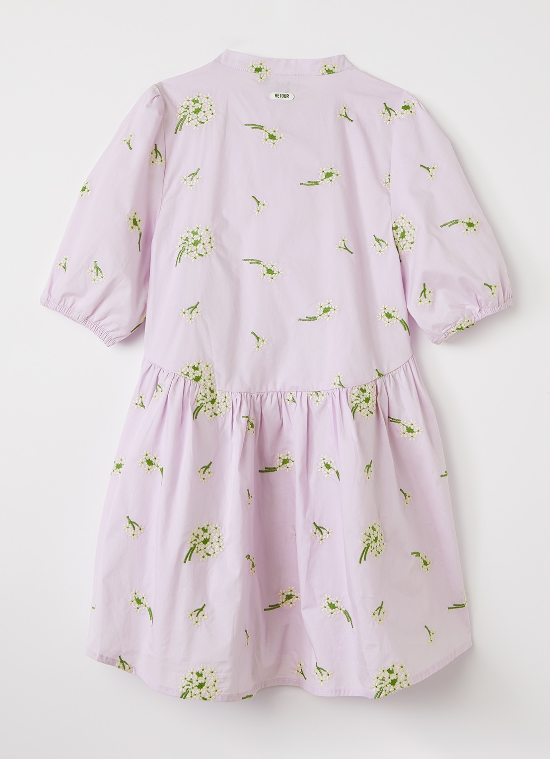 Retour Jeans Hester blousejurk met bloemenprint - voorkant 3 lila