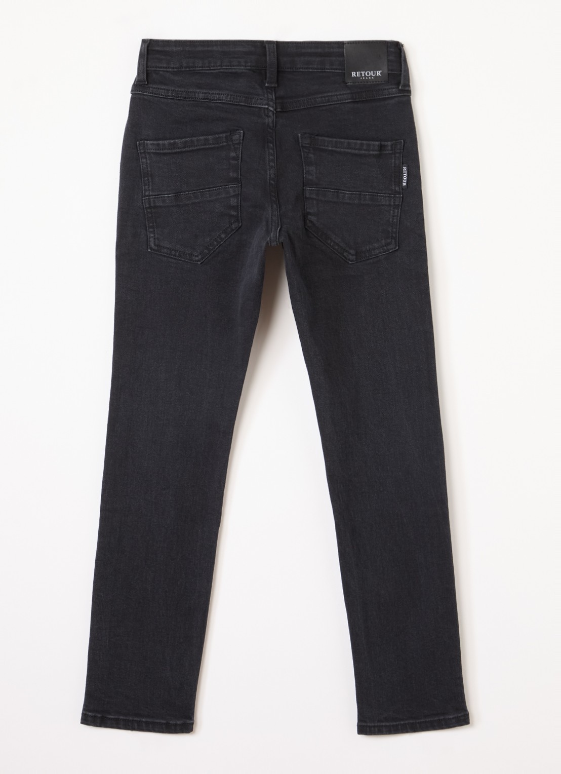 Retour Jeans James straight leg jeans met steekzakken - voorkant 2 zwart