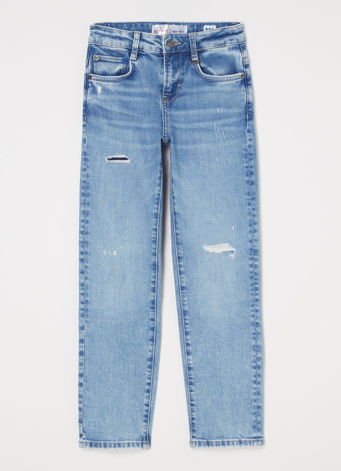 Retour Jeans Landon straight leg jeans met stretch - voorkant 2 indigo