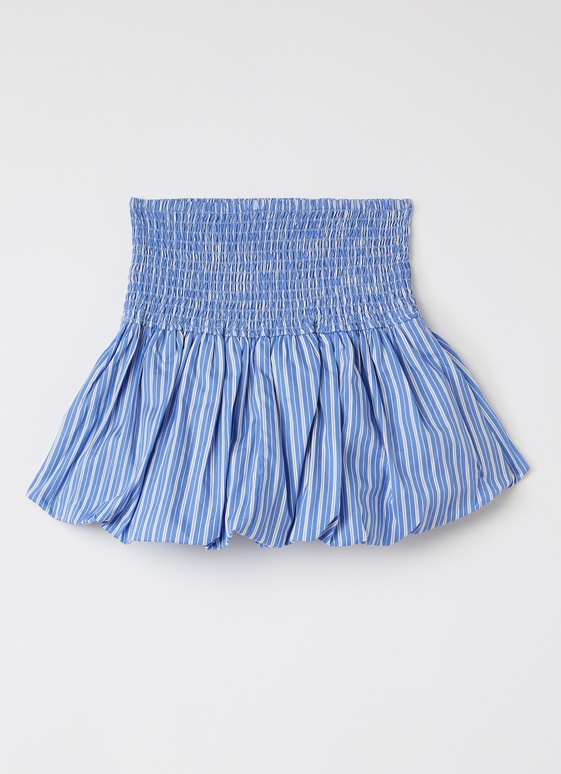 Retour Jeans Layla rok met streepprint - voorkant 3 staalblauw