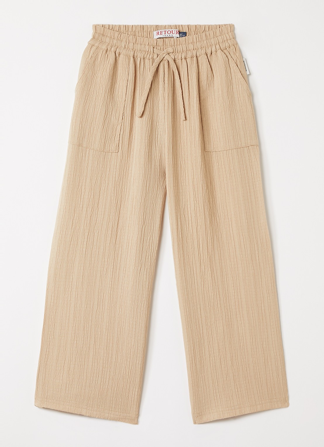 Retour Jeans Maddy loose fit broek - voorkant beige