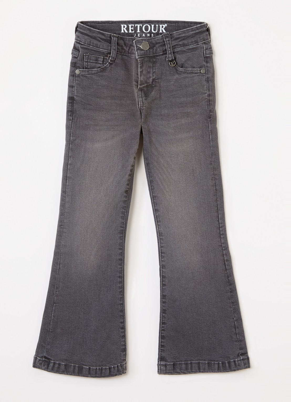Retour Jeans Mikkie flared jeans met stretch - voorkant 2 grijs