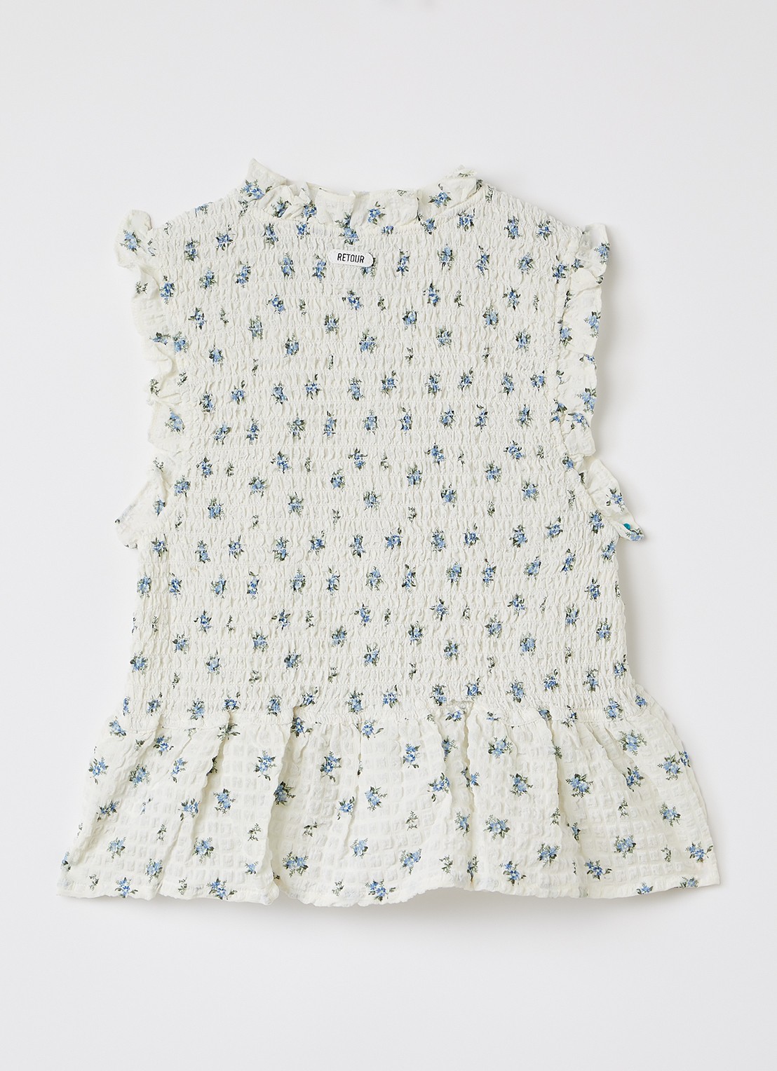 Retour Jeans Monica blouse met bloemenprint - voorkant 2 gebroken wit