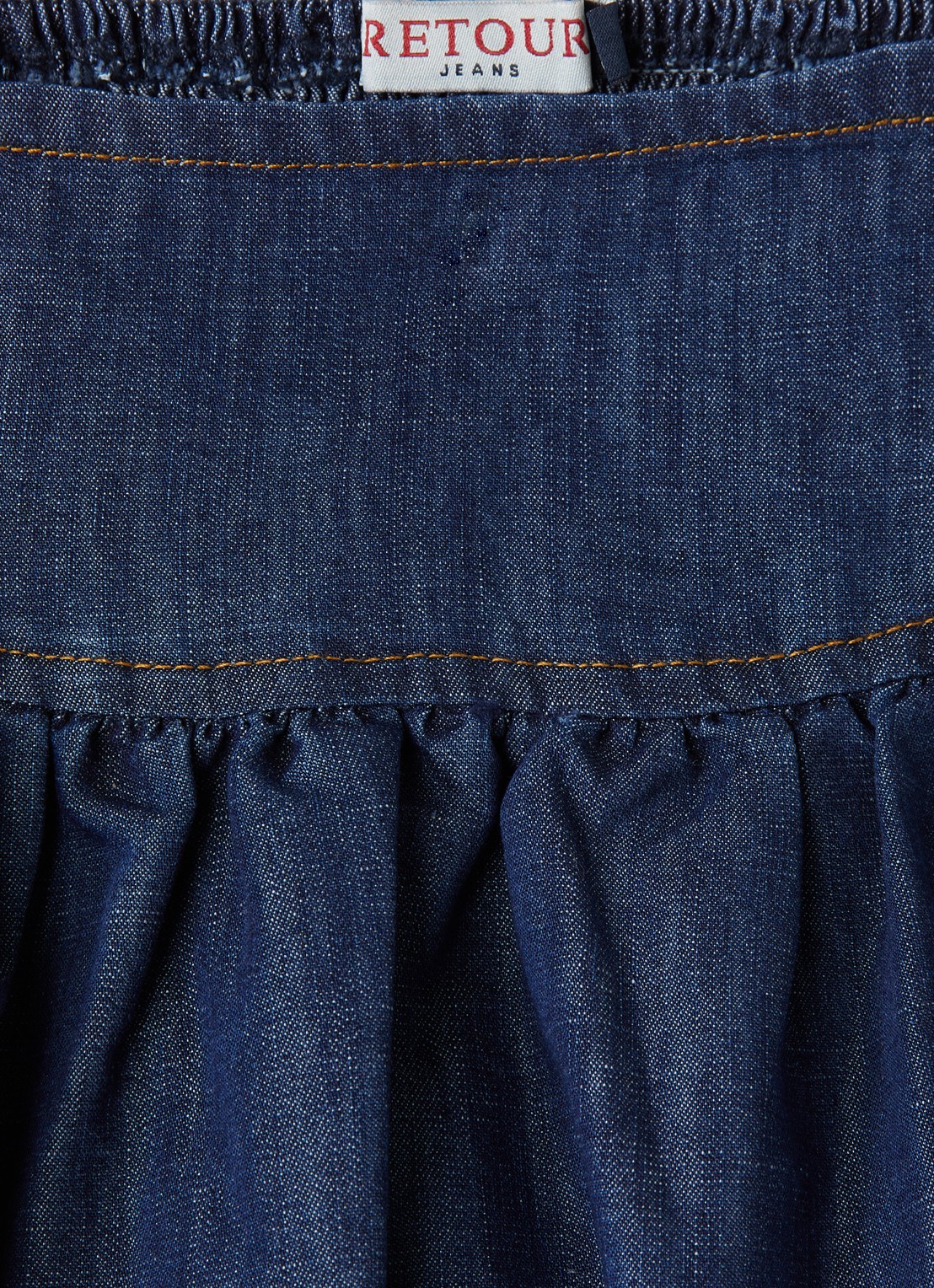 Retour Jeans Nena spijkerrok met plooidetail - detail indigo