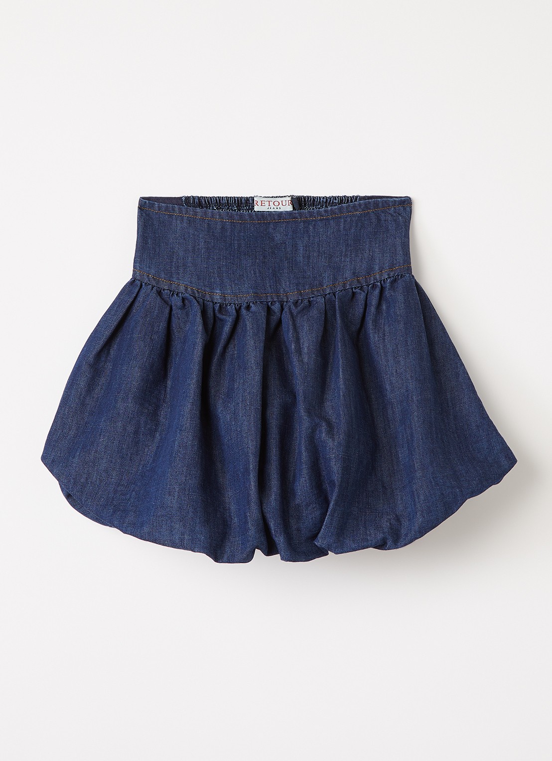 Retour Jeans Nena spijkerrok met plooidetail - voorkant 2 indigo