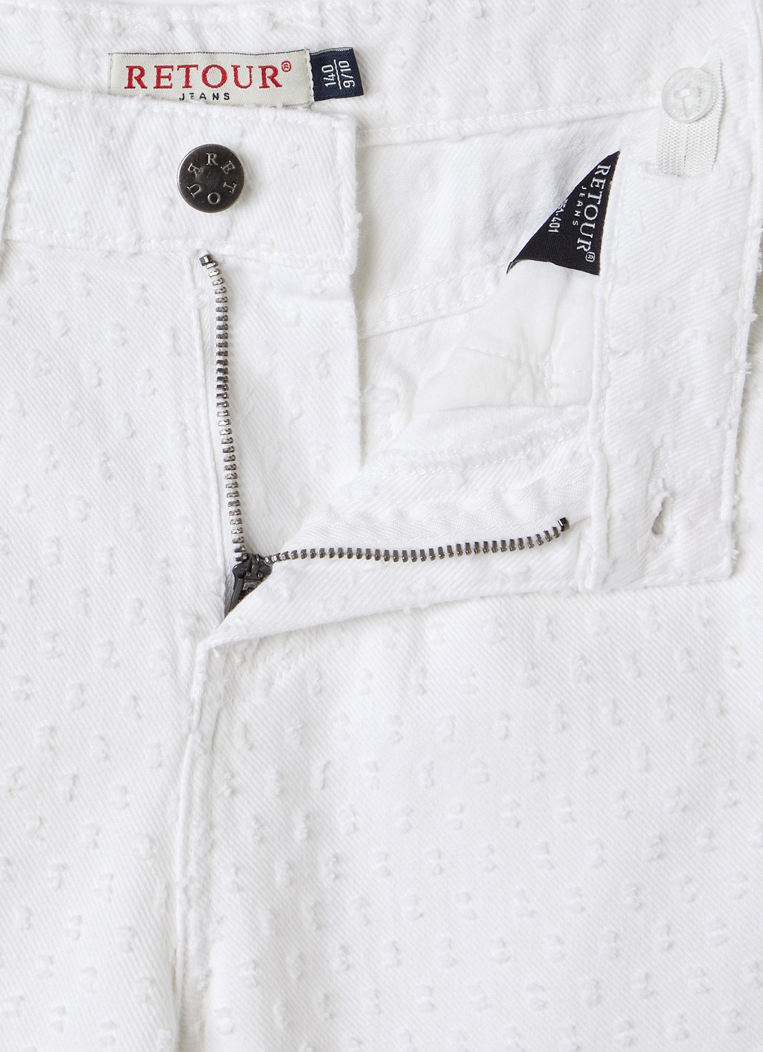 Retour Jeans Oda flared fit broek met structuur - detail 3 wit