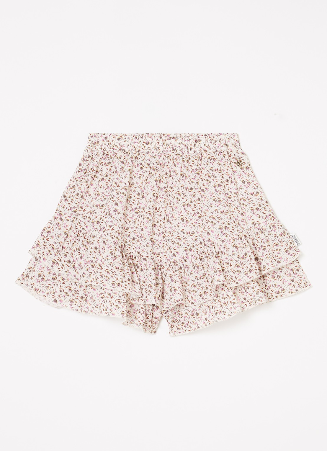 Retour Jeans Olga broekrok met bloemenprint - voorkant 2 paars