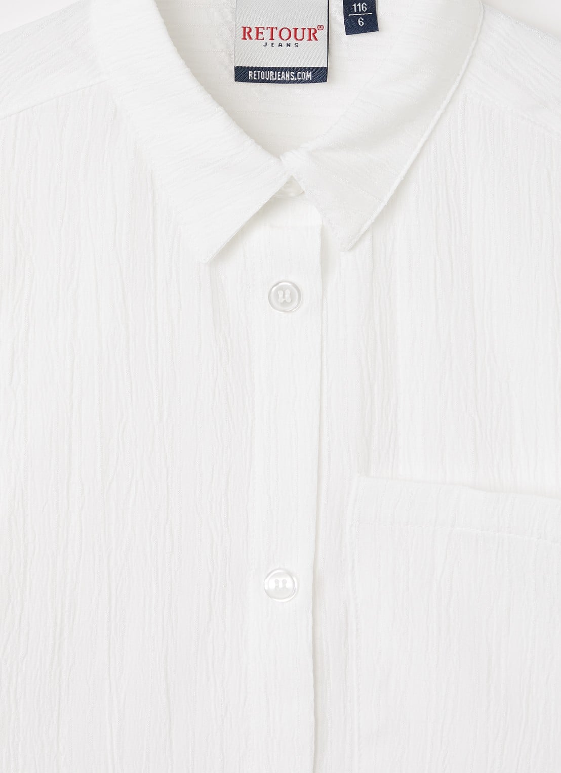 Retour Jeans Olivia blouse met structuur - detail 3 wit