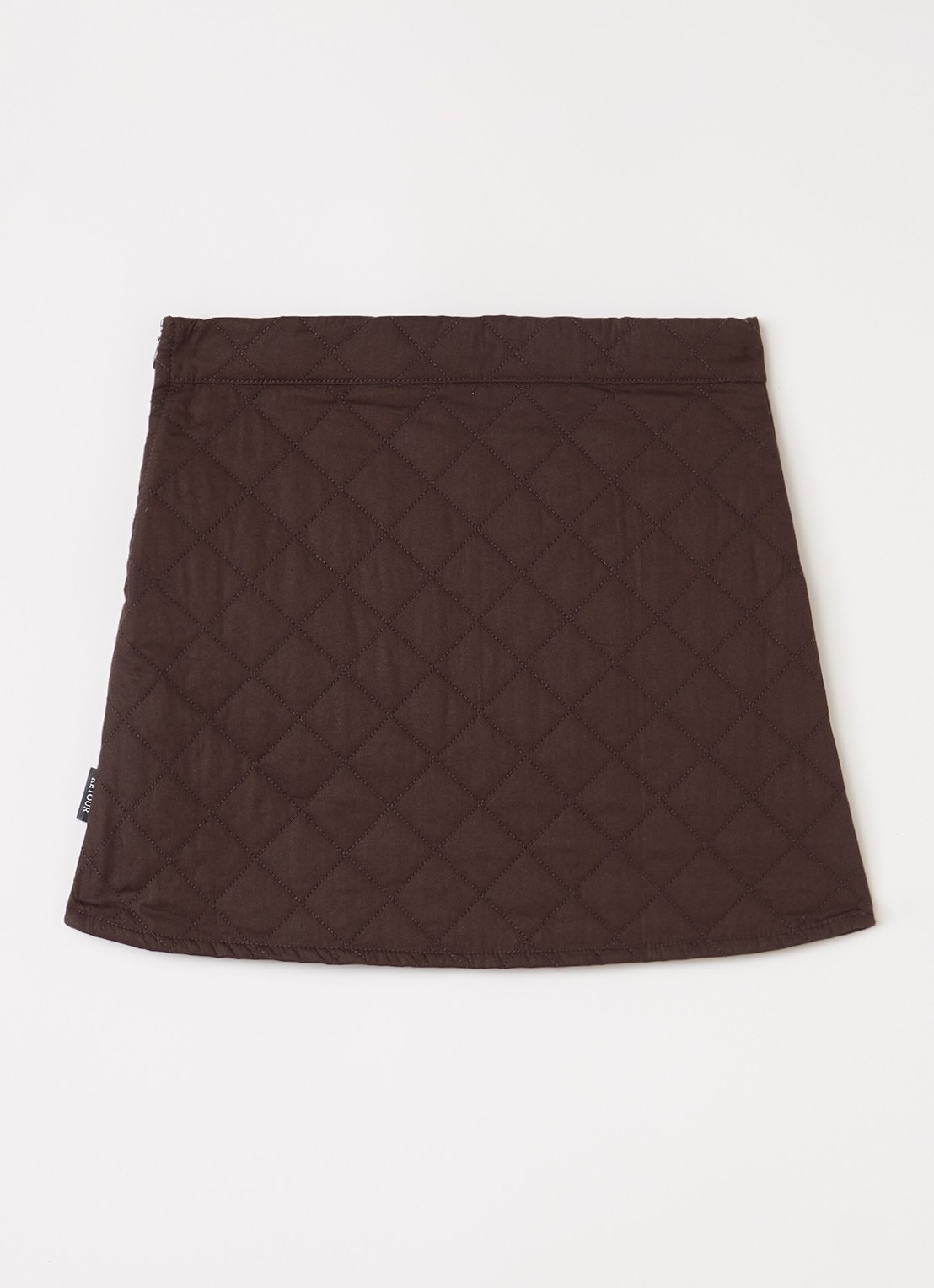 Retour Jeans Rosella minirok met quilt patroon - voorkant 2 donkerbruin