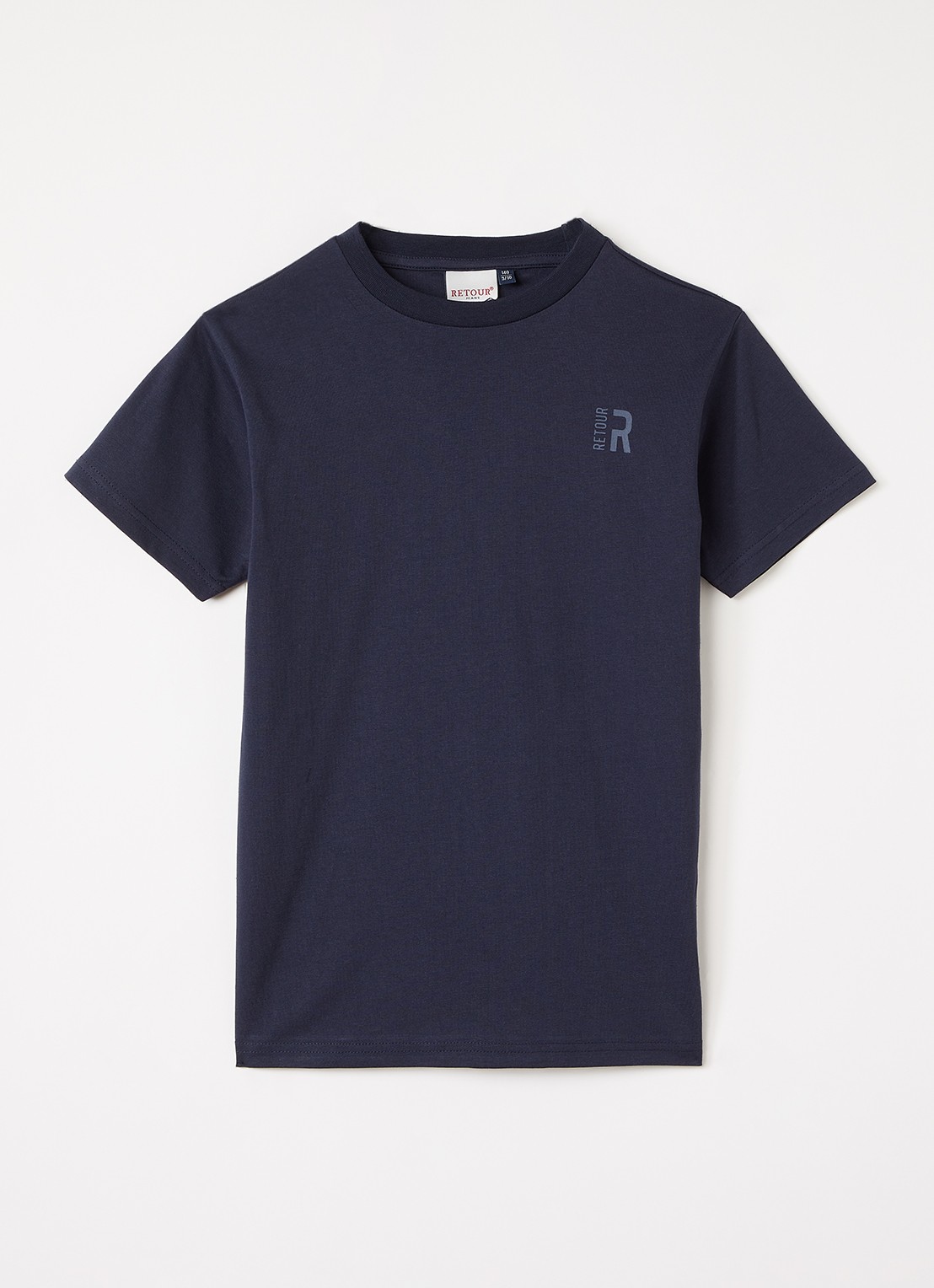 Retour Jeans Seth T-shirt met logo - voorkant donkerblauw