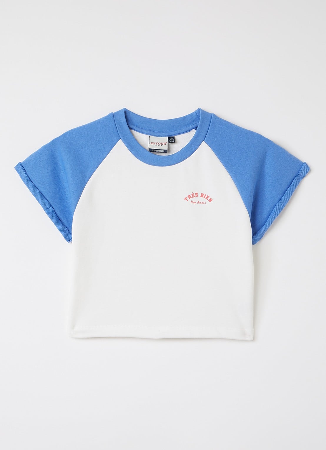 Retour Jeans Tarah T-shirt met front- en backprint - voorkant 3 blauw