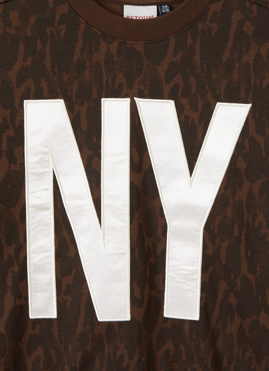 Retour Jeans Vada sweater met panterprint - detail lichtbruin