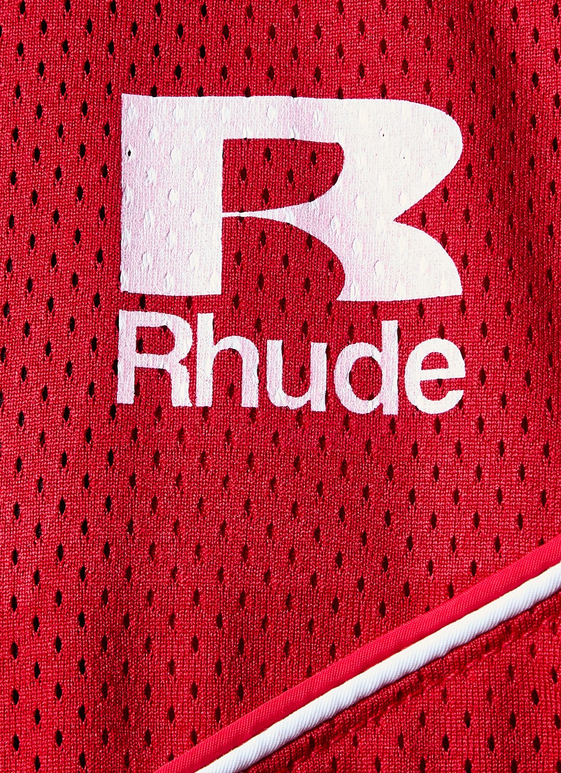 Rhude Jack met logo en opstaande kraag - detail 6 kersenrood