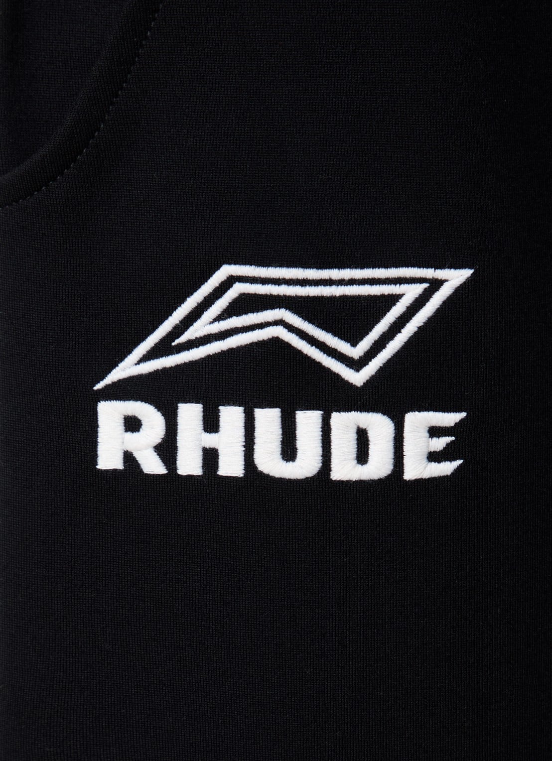 Rhude Lago Hamptons loose fit trackpants met logoborduring - detail 6 zwart