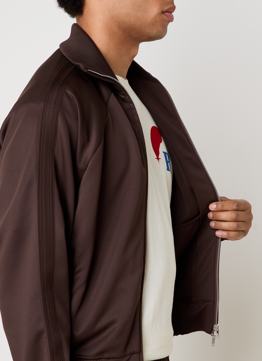 Rhude Madera sweatvest met logo - detail 5 chocoladebruin