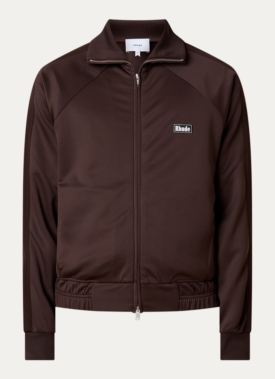 Rhude Madera sweatvest met logo - voorkant chocoladebruin