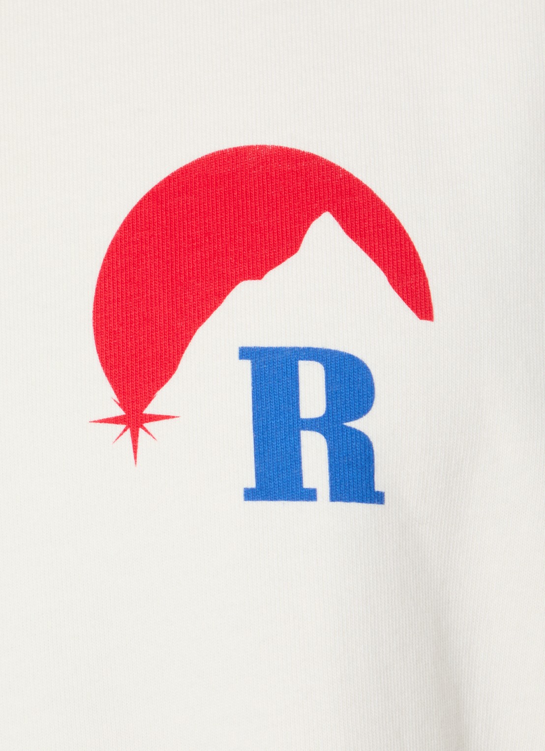 Rhude Moonlight Regatta T-shirt met logo- en backprint - detail 3 gebroken wit
