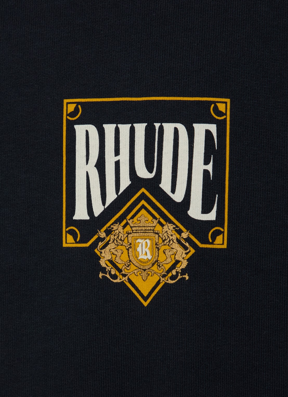 Rhude Playing Card T-shirt met logo- en backprint - detail 5 zwart