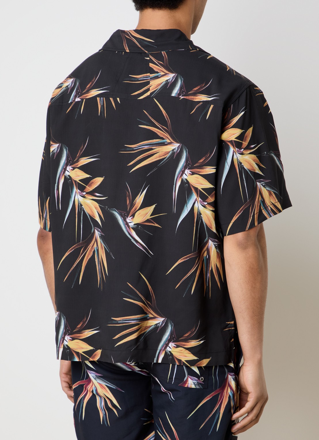 Rhude Regatta Club regular fit overhemd met logoprint  - achterkant zwart