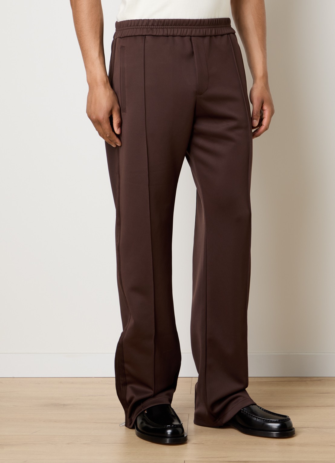 Rhude Trofeo straight fit joggingbroek met steekzakken - detail 2 chocoladebruin