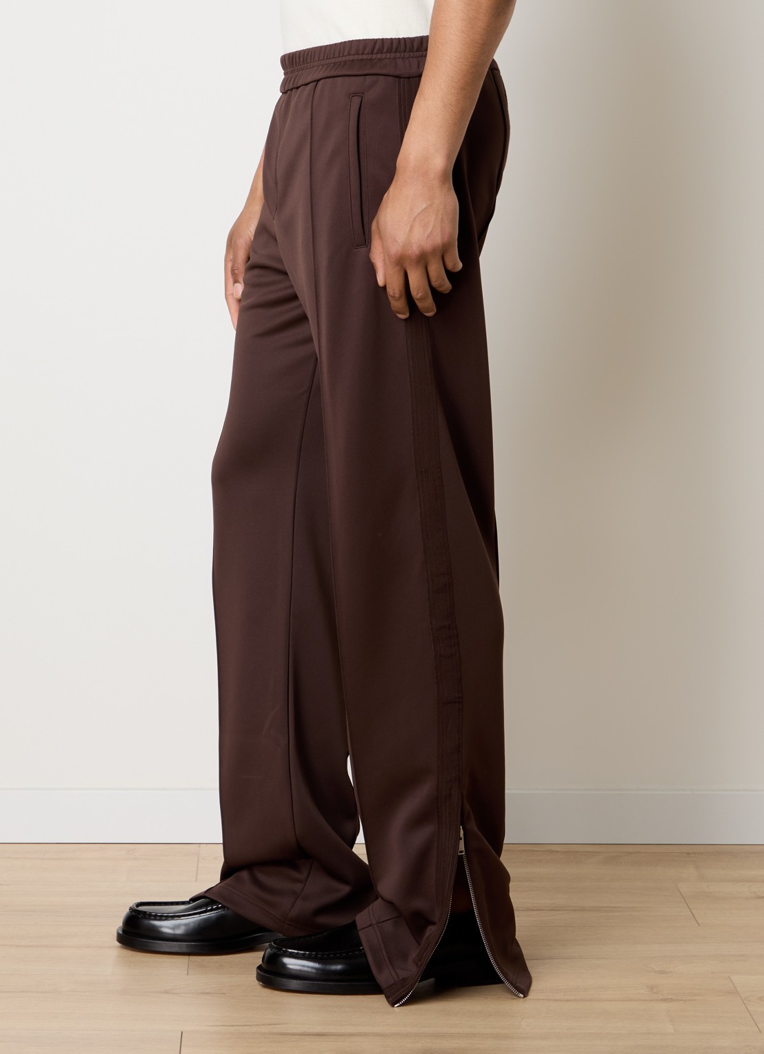Rhude Trofeo straight fit joggingbroek met steekzakken - detail 3 chocoladebruin