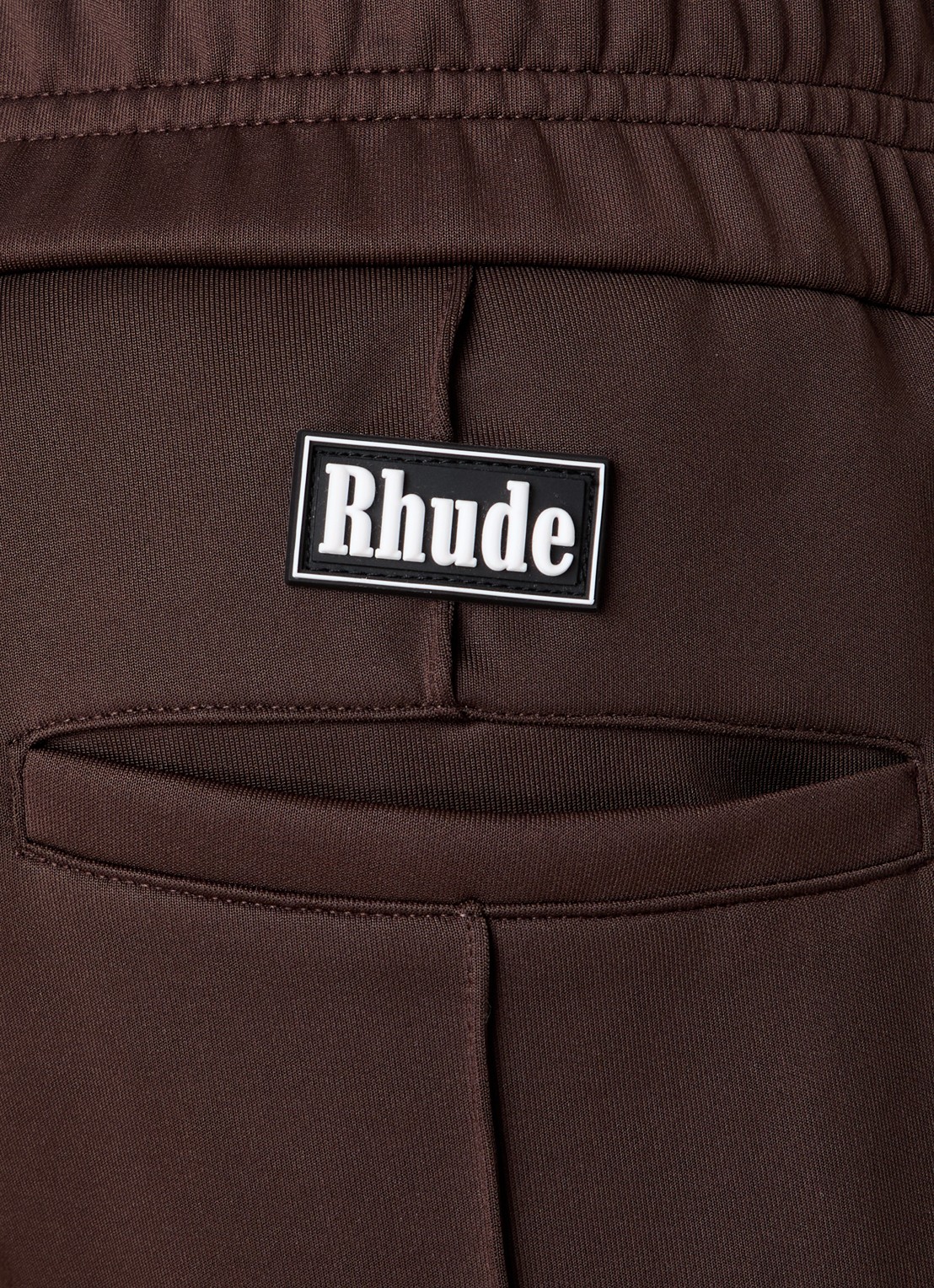 Rhude Trofeo straight fit joggingbroek met steekzakken - detail 4 chocoladebruin