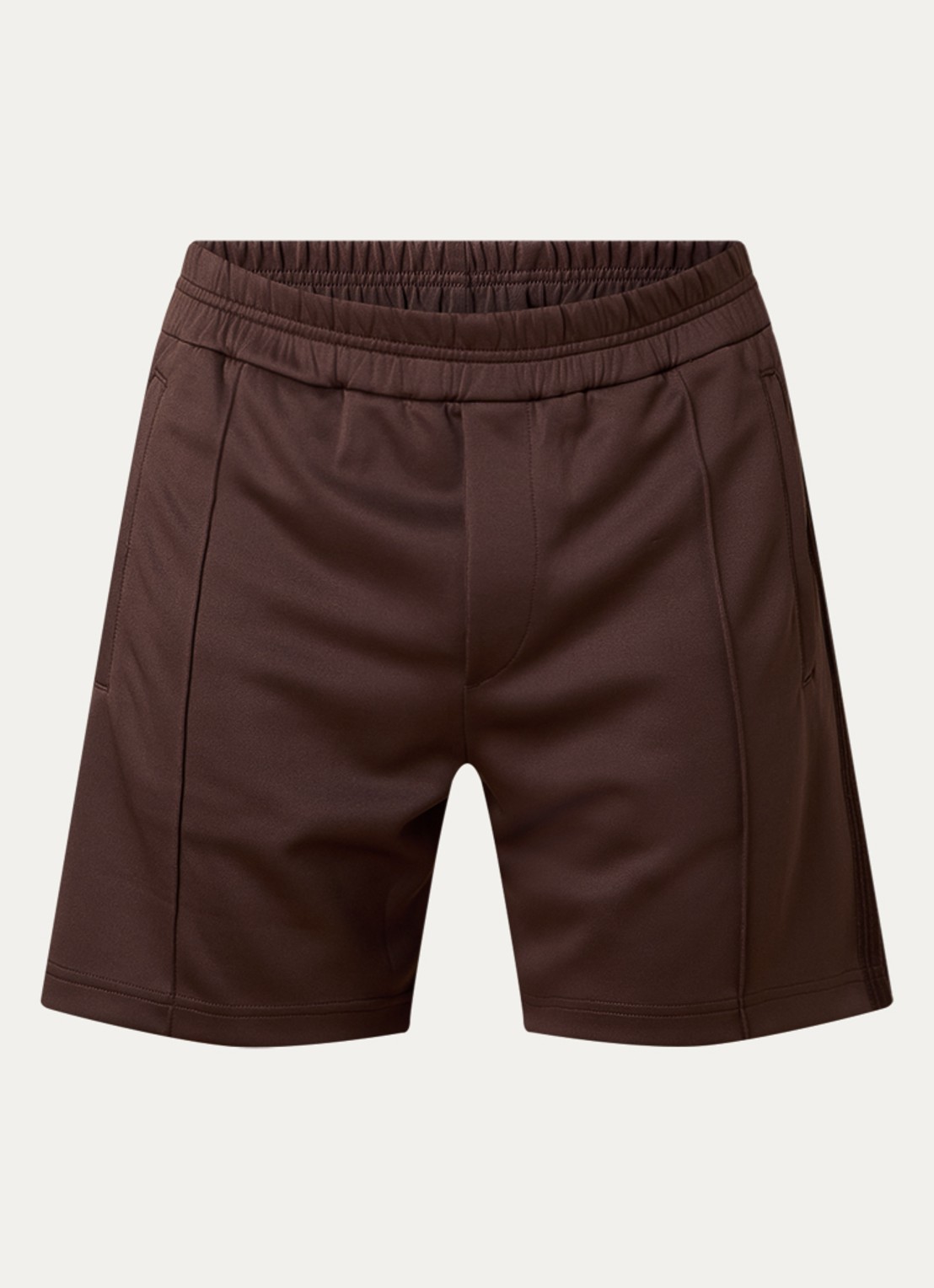 Rhude Trofeo straight fit korte joggingbroek met logo - voorkant 4 donkerbruin