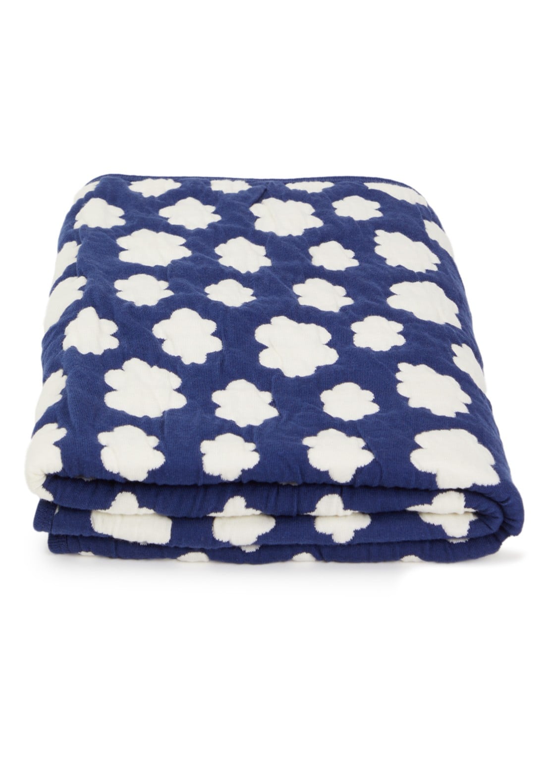 Rice Cloud plaid 90 x 75 cm - voorkant blauw