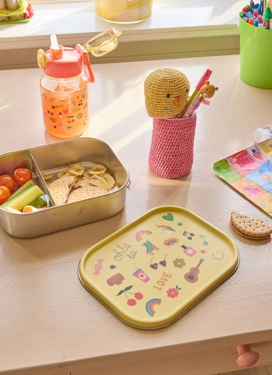 Rice Lunchbox 1,4 liter - voorkant 2 geel