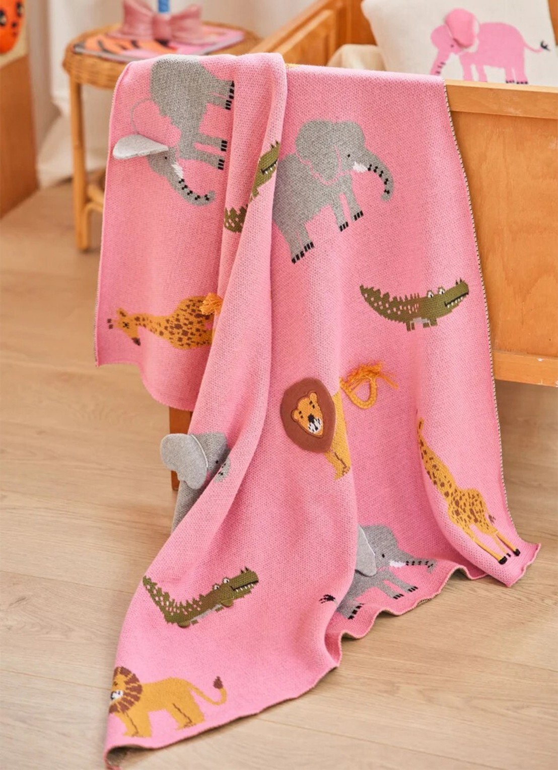 Rice Wiegdeken 100 x 80 cm - voorkant 2 roze