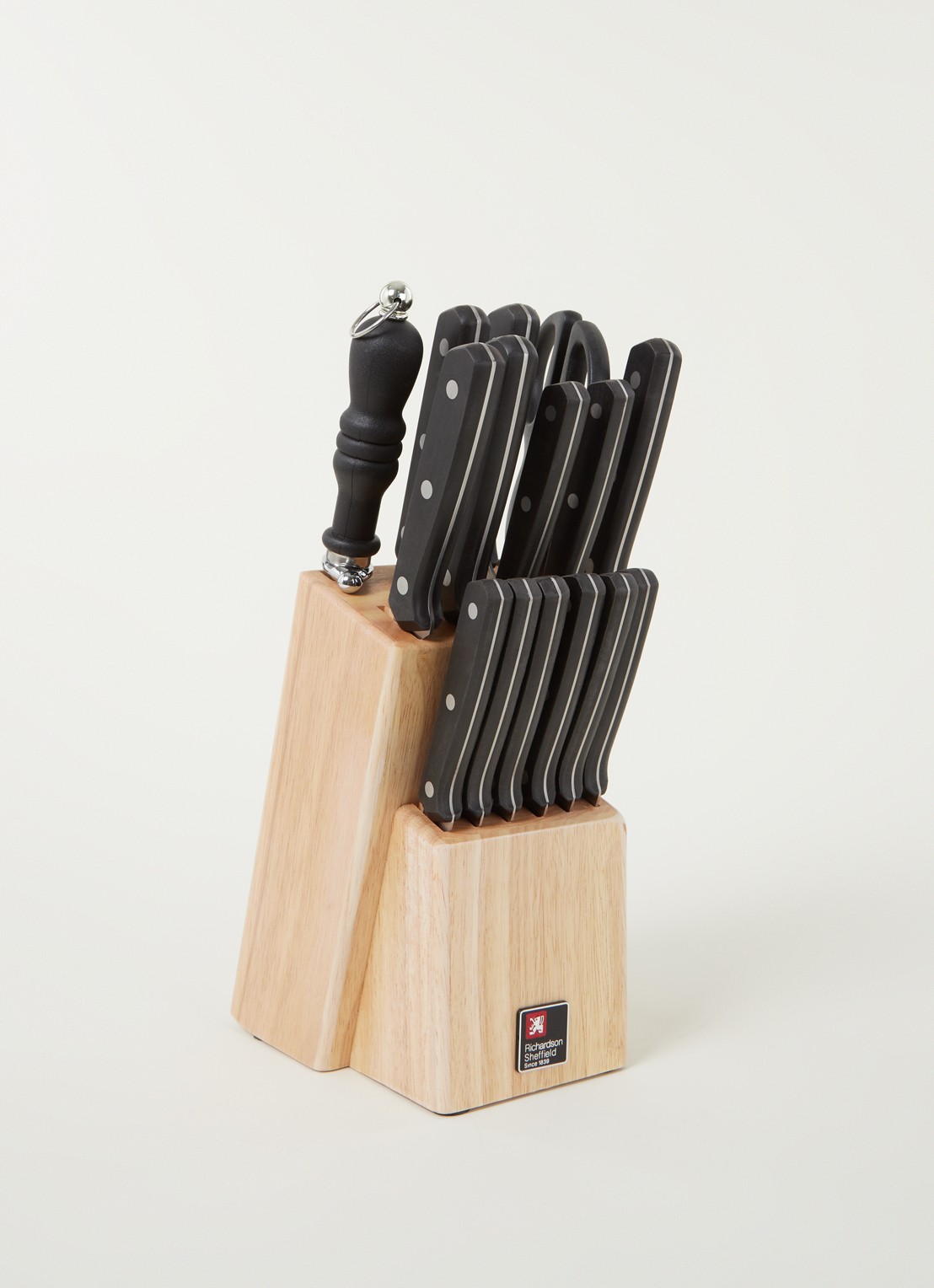Richardson Sheffield Cucina messenblok met messenset 15-delig - voorkant 2 lichtbruin