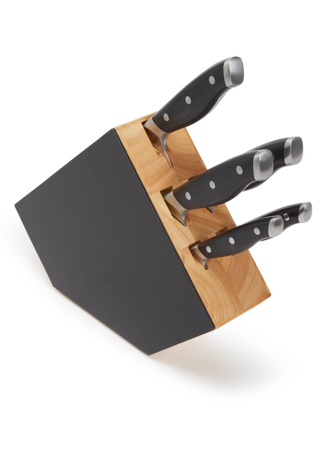 Richardson Sheffield Grand Chef messenblok met messenset 5-delig - voorkant zilver