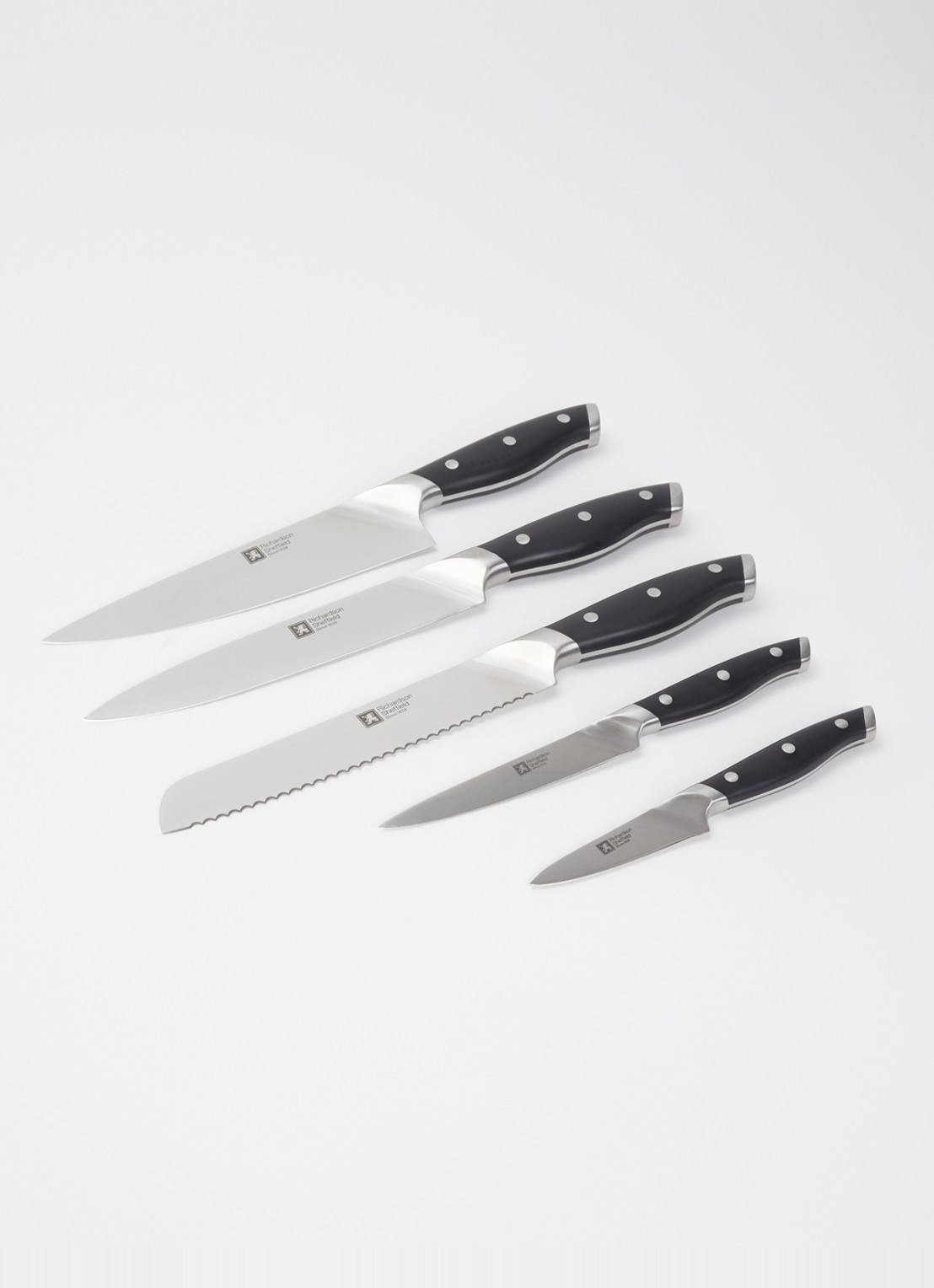 Richardson Sheffield Grand Chef messenblok met messenset 5-delig - voorkant 2 zilver