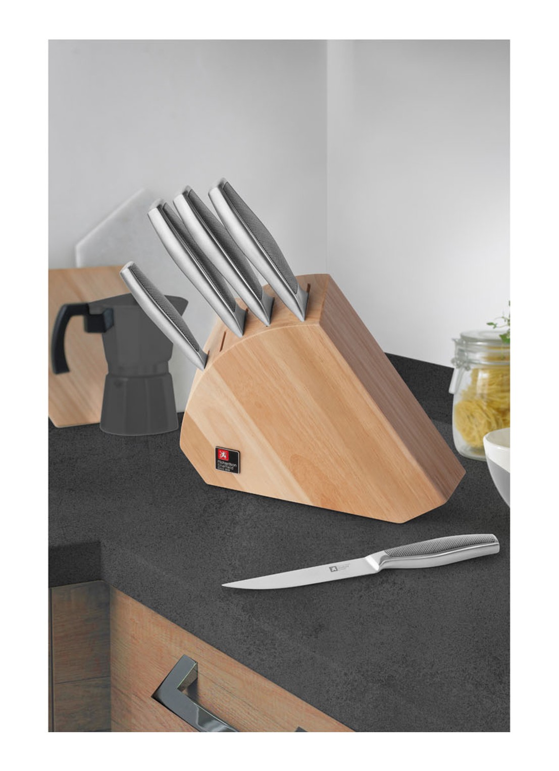 Richardson Sheffield Sense messenblok met messenset 5-delig - detail 4 beige