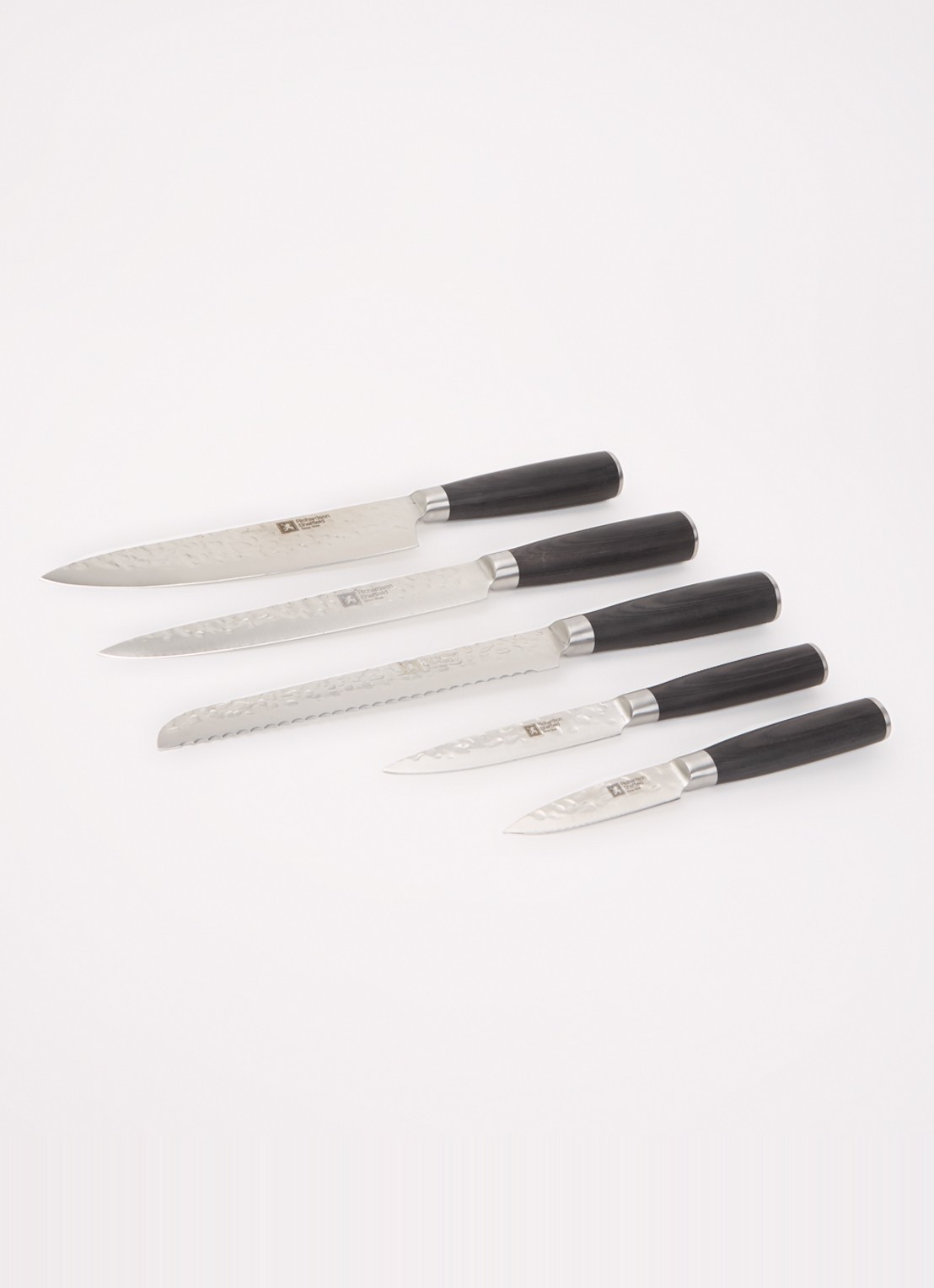 Richardson Sheffield Uta messenblok met messenset 5-delig - voorkant 2 zilver