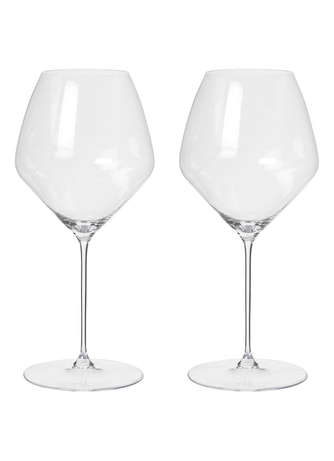 Riedel Veloce Pinot Noir wijnglas 77 cl set van 2 - voorkant transparant
