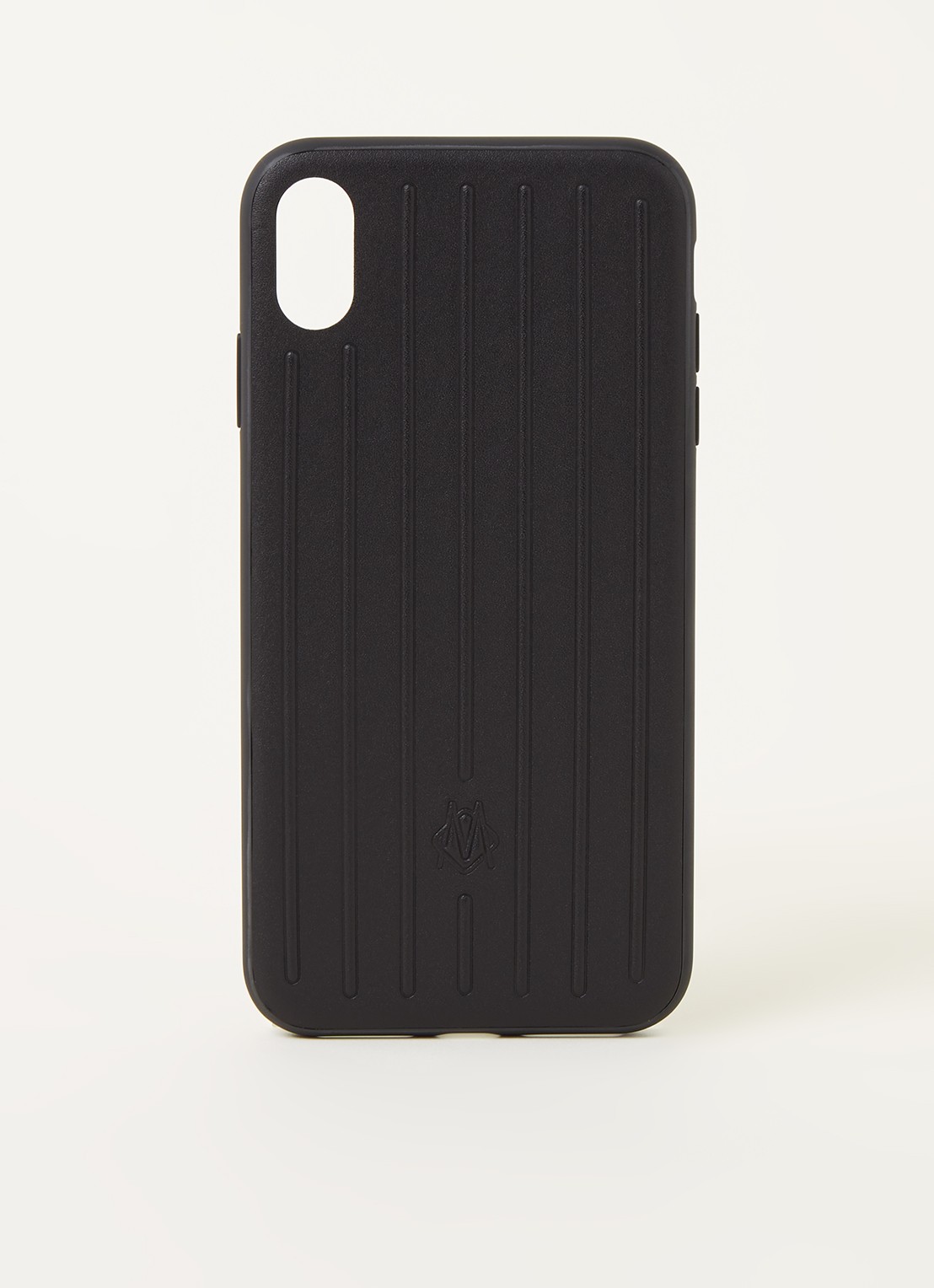 Rimowa Telefoonhoes van leer voor iPhone XS Max - voorkant 3 zwart