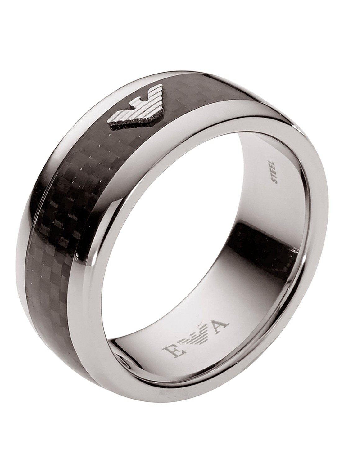Ring met logo - voorkant 2 zilver