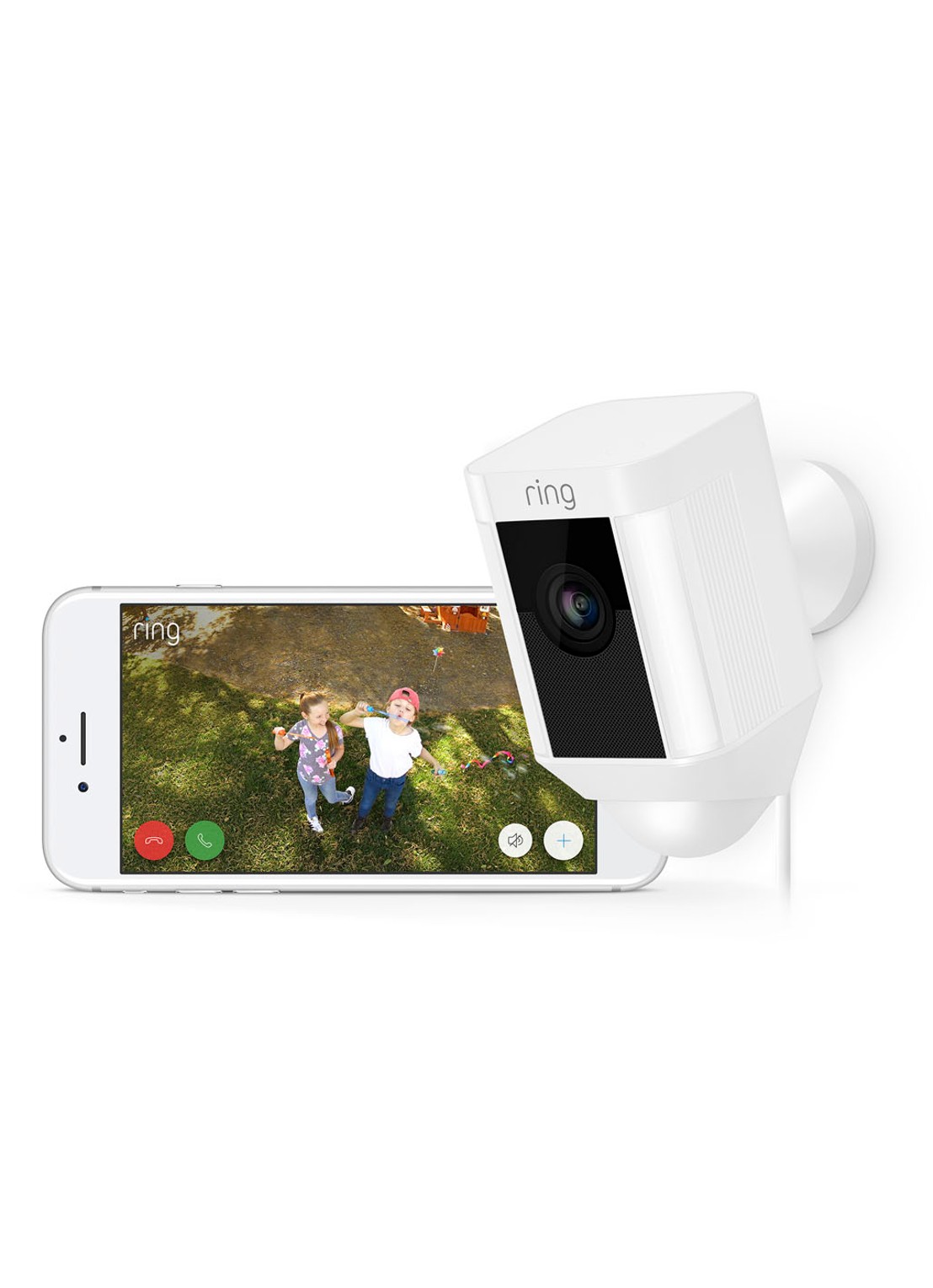 Ring Spotlight Cam Wired beveiligingssysteem - voorkant 2 wit