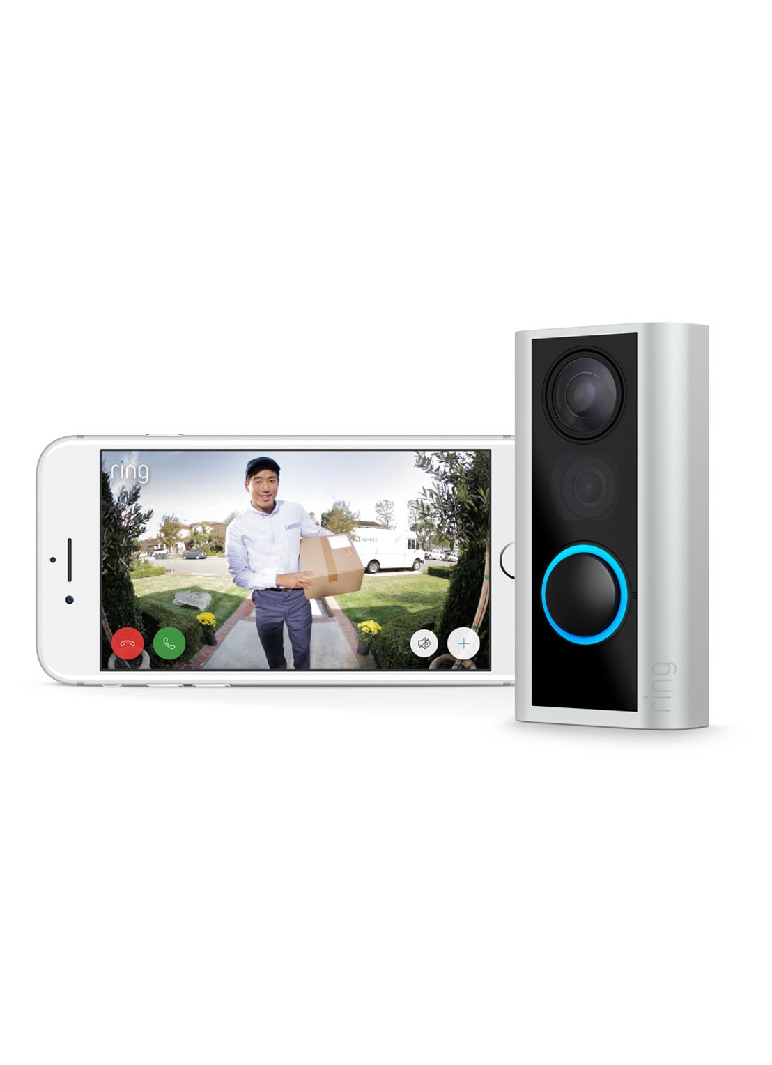 Ring Stick Up Cam Elite Wired beveiligingssysteem - detail 4 zilver