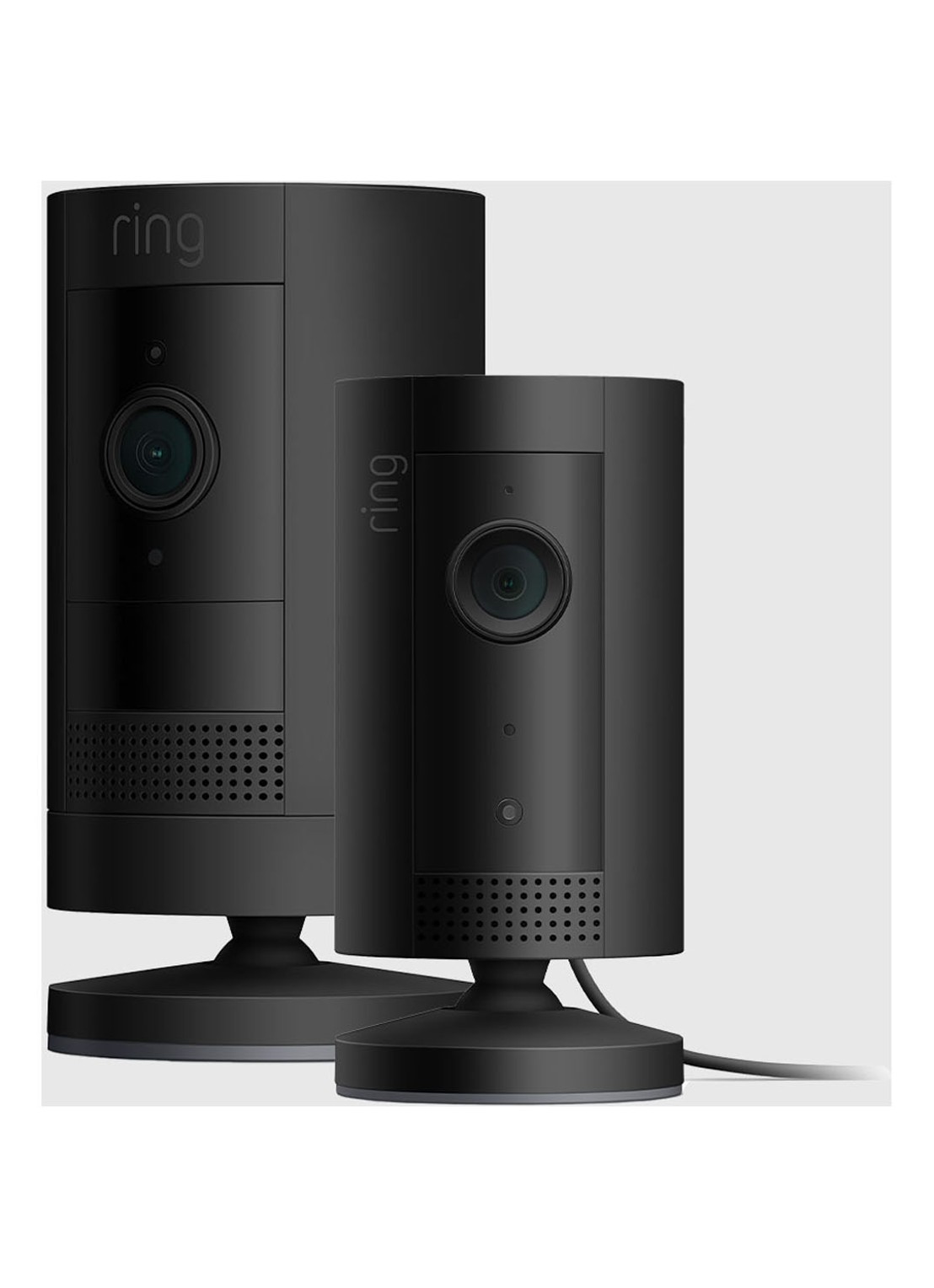 Ring Stick Up Cam Plug-In beveiligingssysteem - voorkant zwart