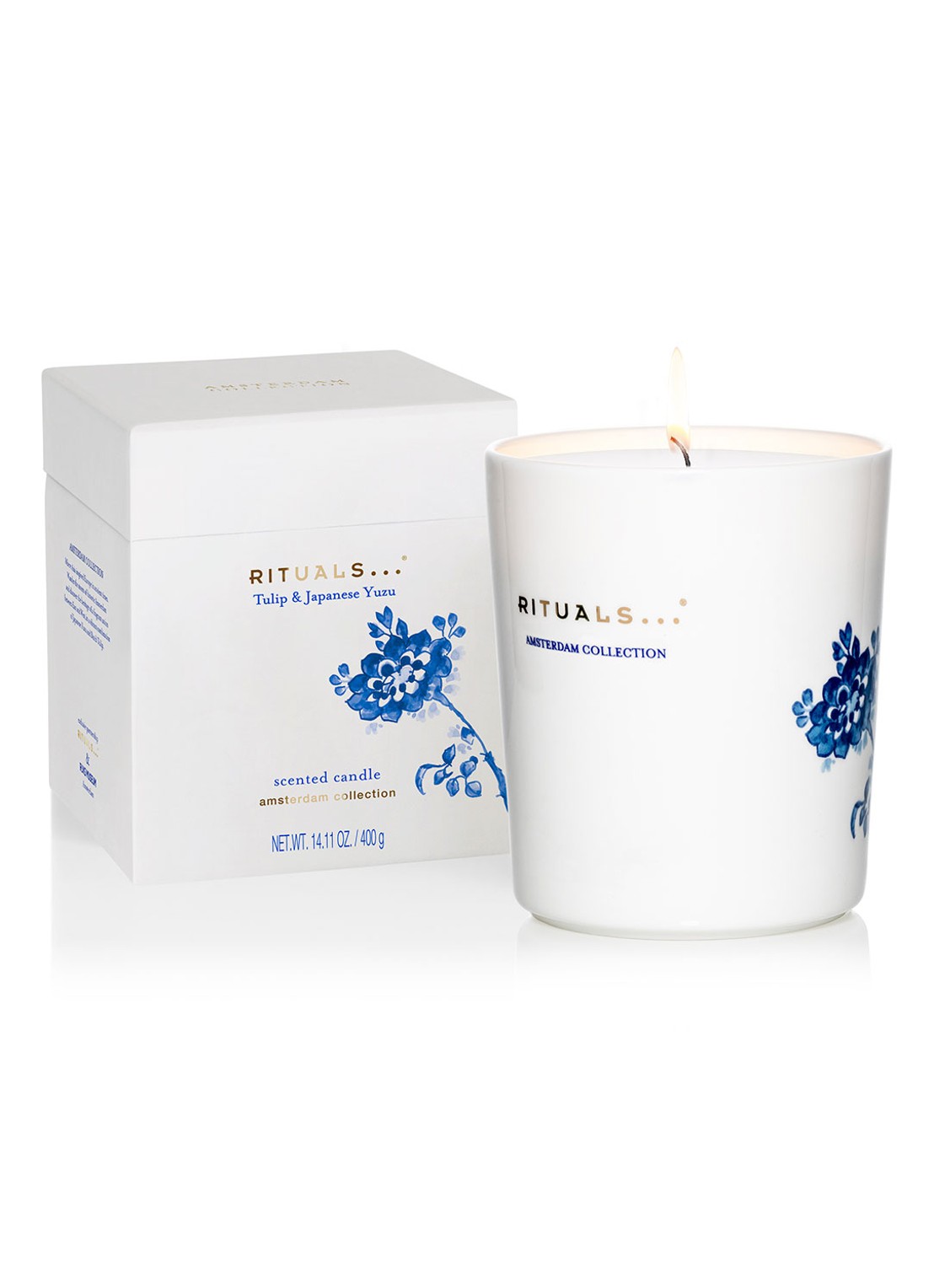 Rituals Amsterdam Collection Tulip & Japanese Yuzu - geurkaars - detail wit