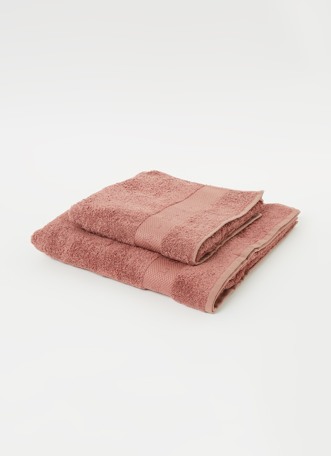 Rituals Bamboo badhanddoek - 550 gr/m2 - 50 x 100 cm - voorkant 2 roze